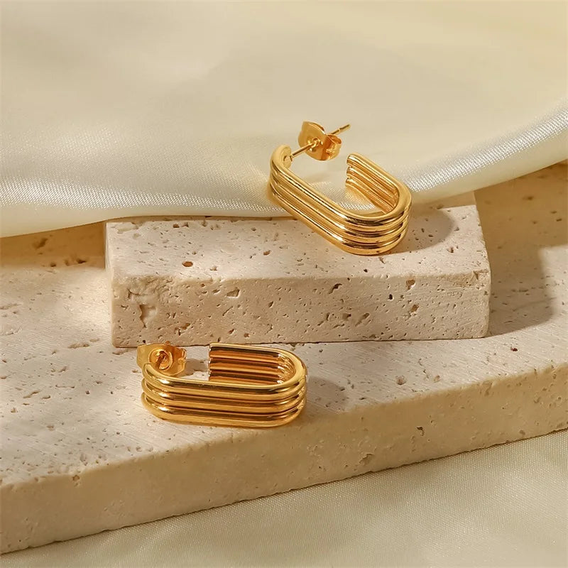 Brinco Giulia Banhado a Ouro 18k