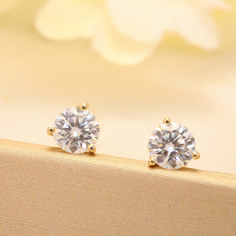 Brinco Imperial em Ouro com Moissanite