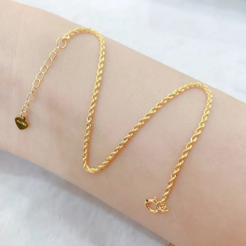 Pulseira Vivence Torcida em Ouro 18k