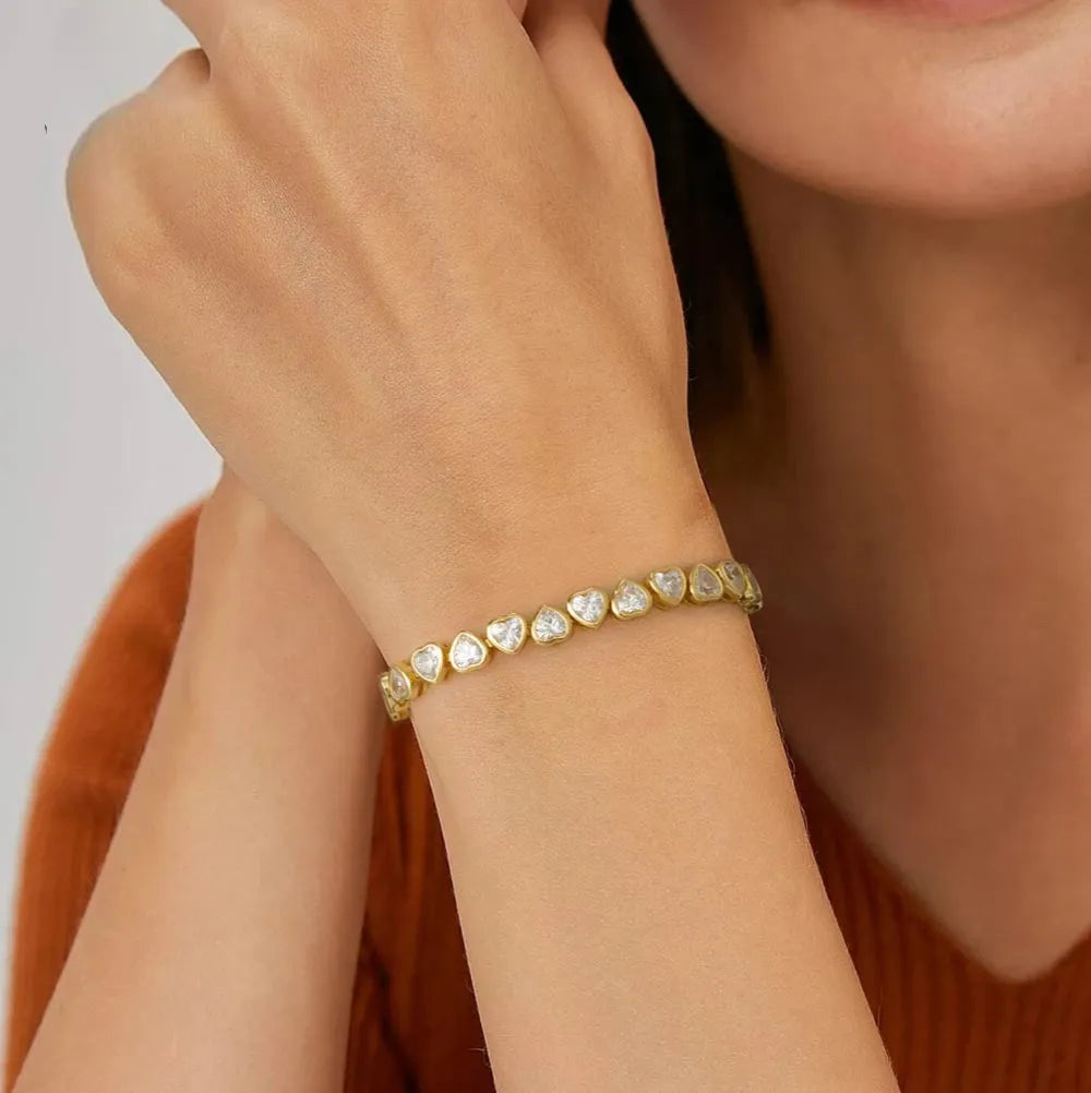 Pulseira Life em Prata Banhada a Ouro 18k