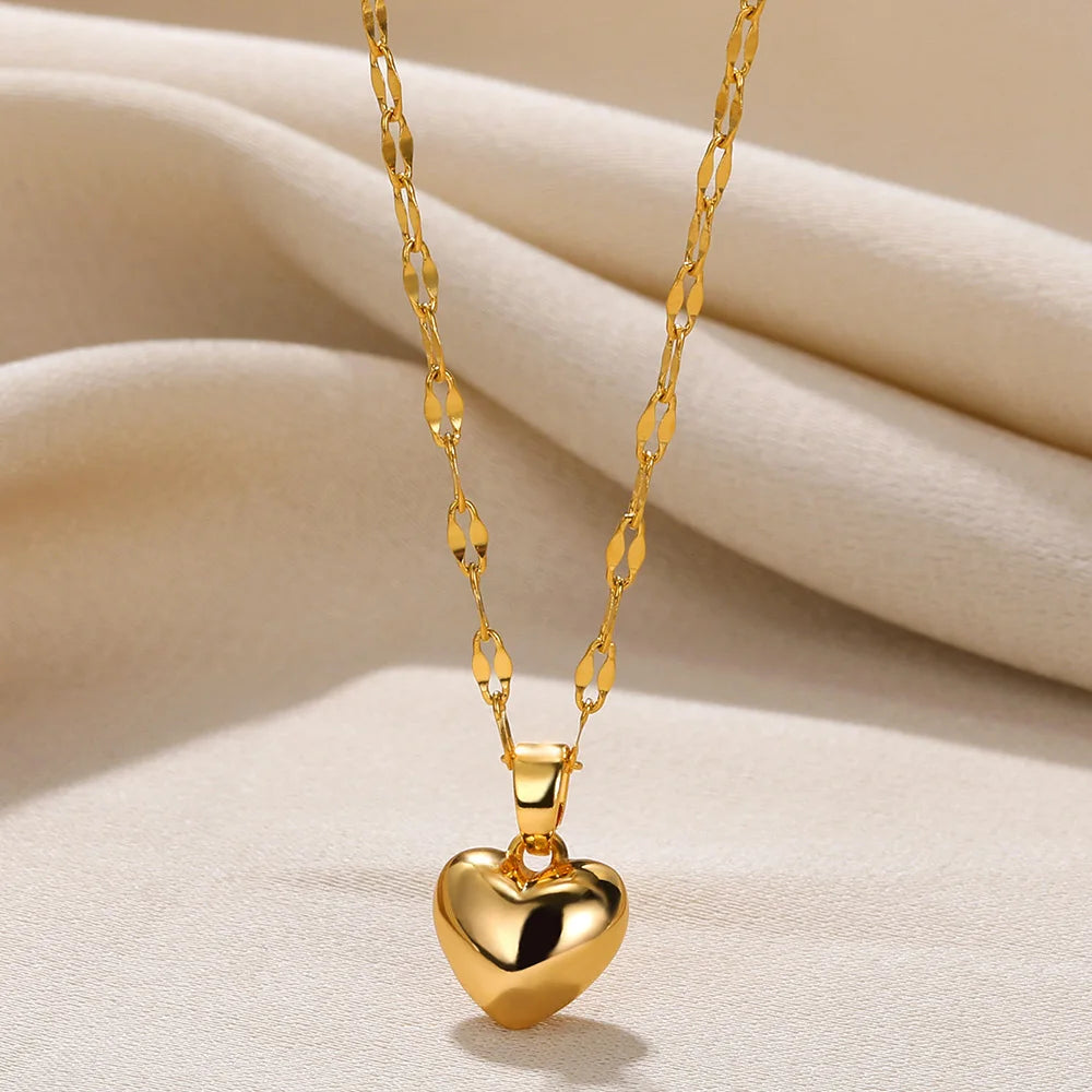 Colar Coração Banhado a Ouro 18k
