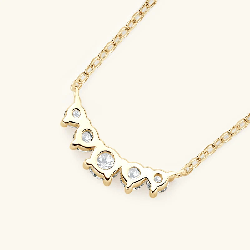 Colar Brillantezza em Prata Banhado a Ouro 18k e Pedras de Moissanite
