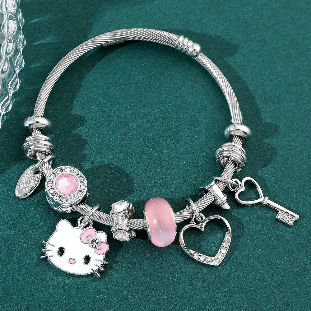 Pulseira com Berloques Hello Kitty