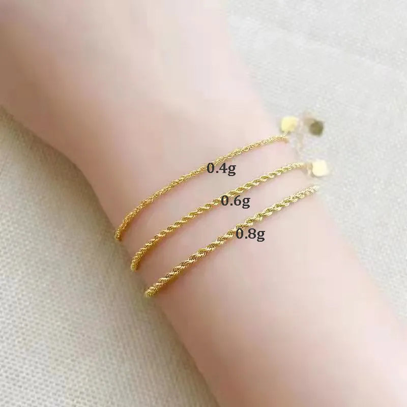 Pulseira Vivence Torcida em Ouro 18k