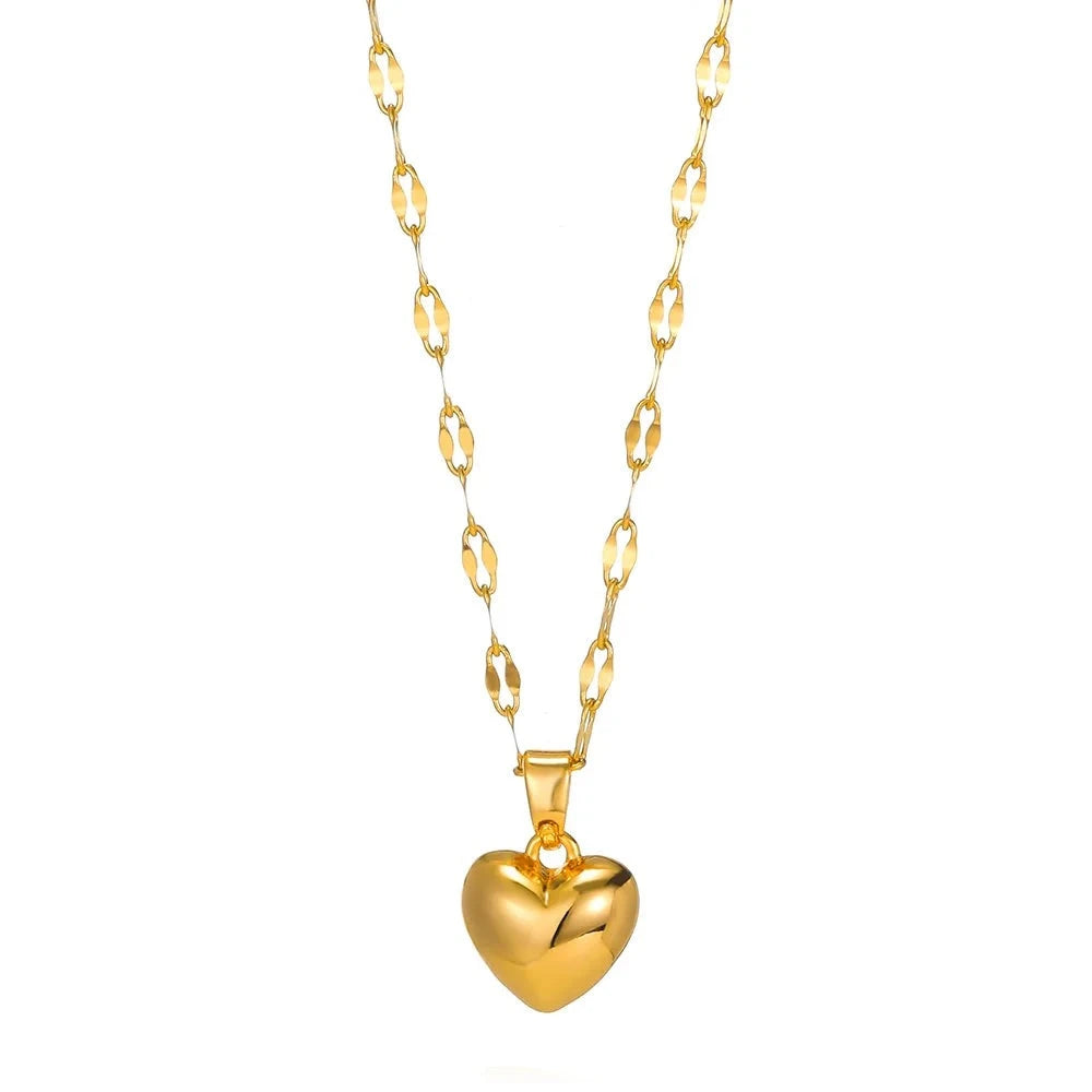 Colar Coração Banhado a Ouro 18k