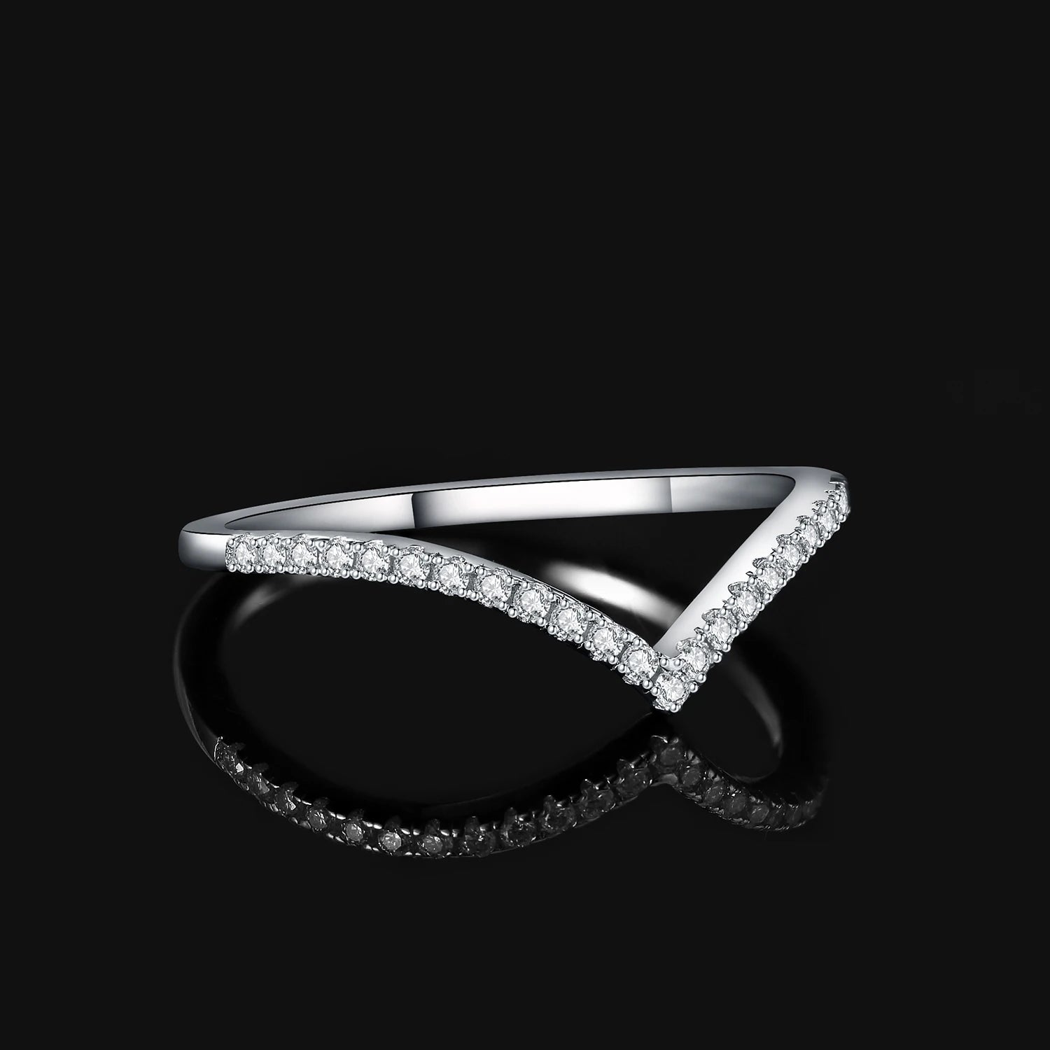 Anel Vivence em Prata com Moissanites