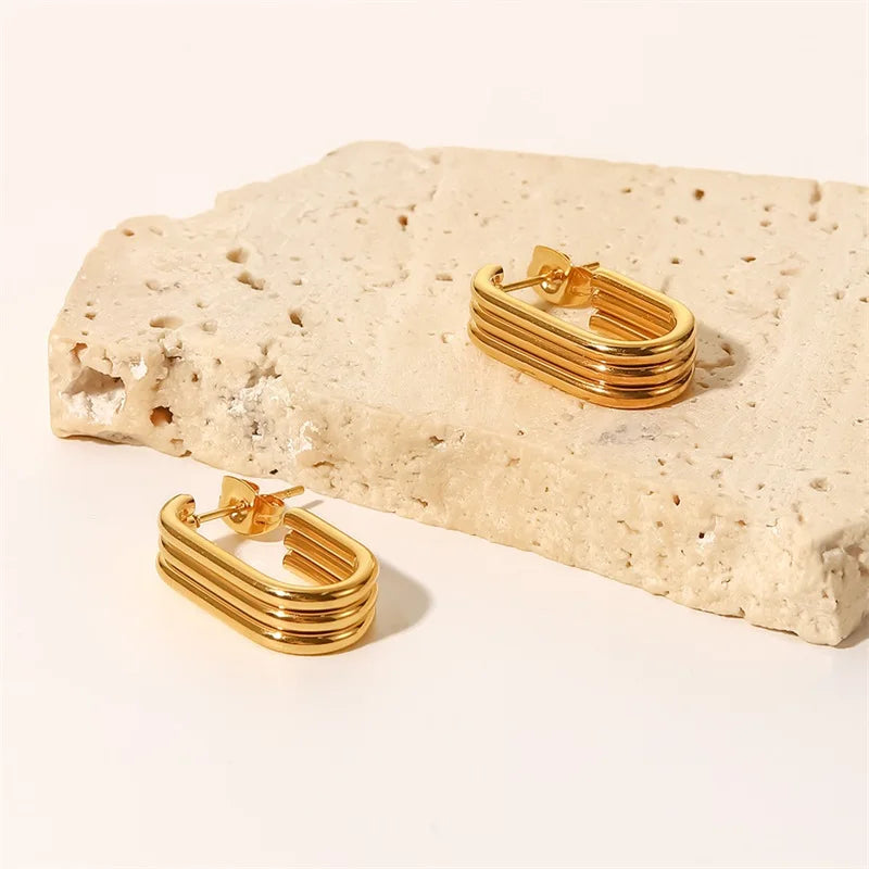 Brinco Giulia Banhado a Ouro 18k