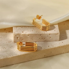 Brinco Giulia Banhado a Ouro 18k