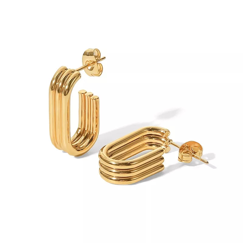 Brinco Giulia Banhado a Ouro 18k