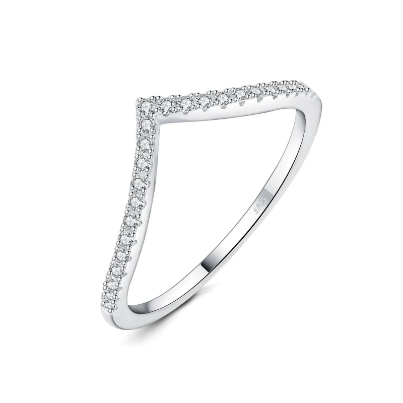 Anel Vivence em Prata com Moissanites
