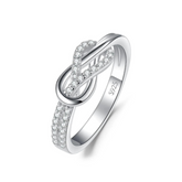 Anel Amor Infinito em Prata com Zircônias
