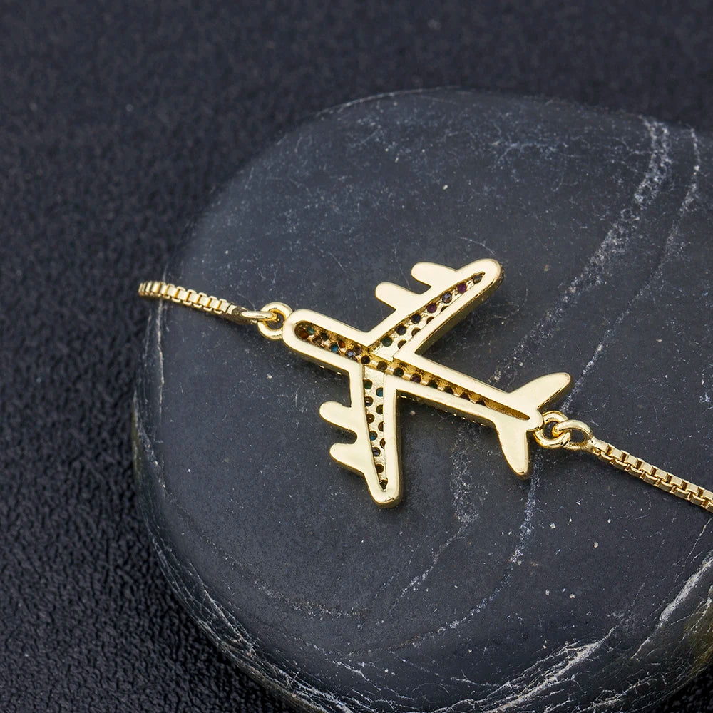 Pulseira Travel Ajustável Banhada a Ouro 18k com Zircônias