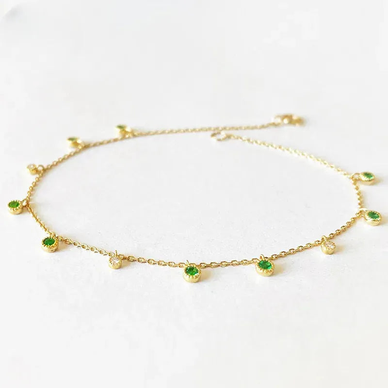 Pulseira Luar em Ouro 18k com Esmeraldas e Diamantes