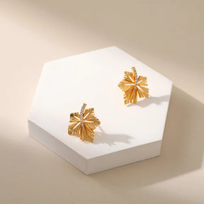 Brinco Folha Banhado a Ouro 18k