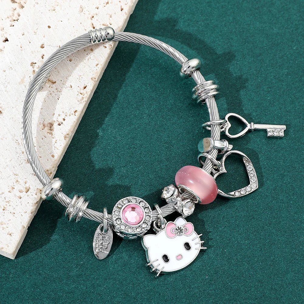 Pulseira com Berloques Hello Kitty