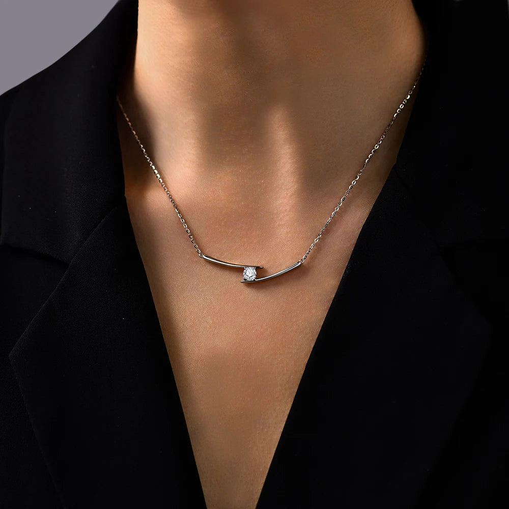 Colar Clarisse em Ouro 18k com Moissanite