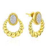 Brinco Regina di Luce em Ouro com Pedra Moissanite