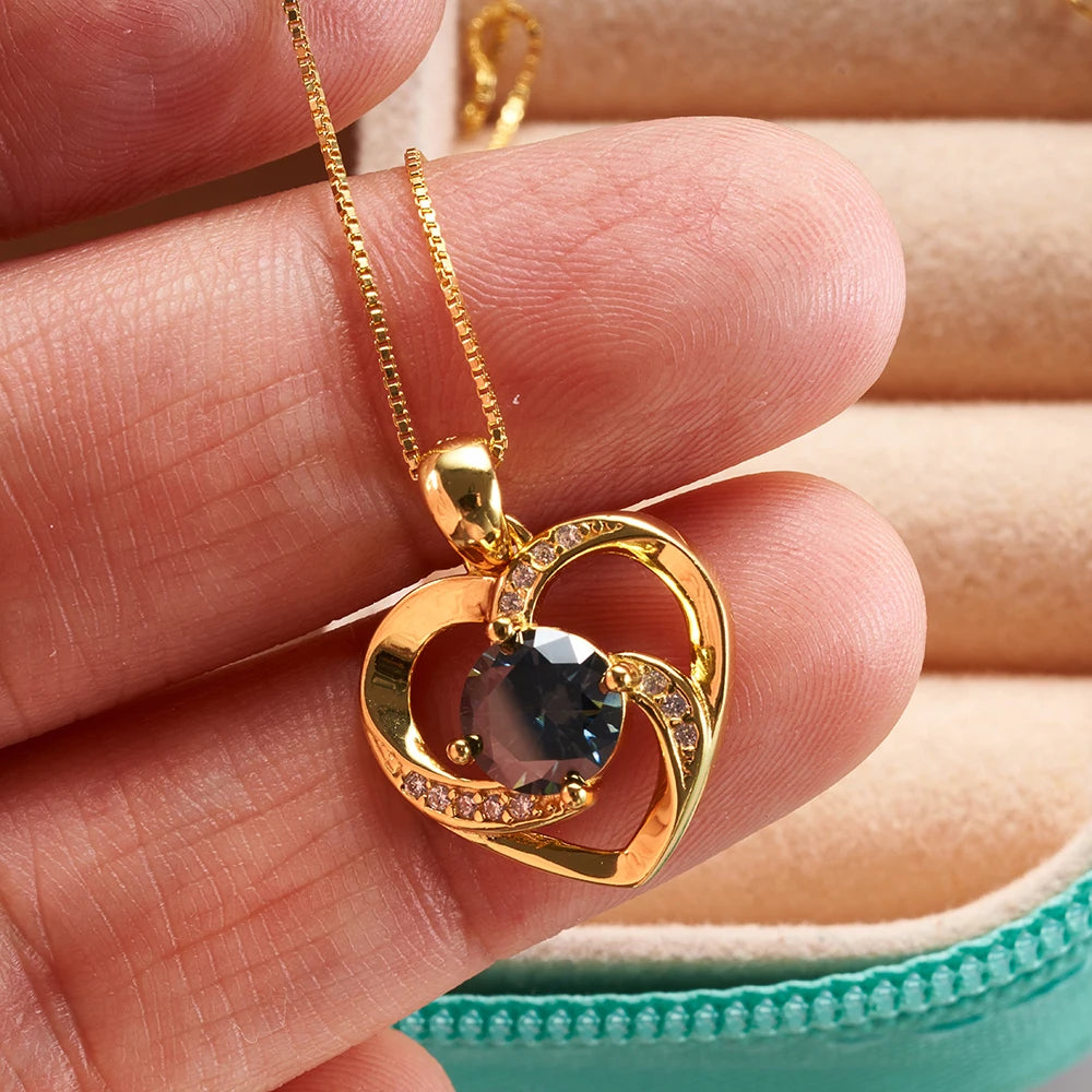 Colar Vivence em Prata Banhado a Ouro com Moissanite