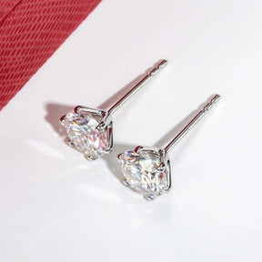 Brinco Vivence em Ouro Branco com Moissanite