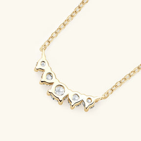 Colar Brillantezza em Prata Banhado a Ouro 18k e Pedras de Moissanite