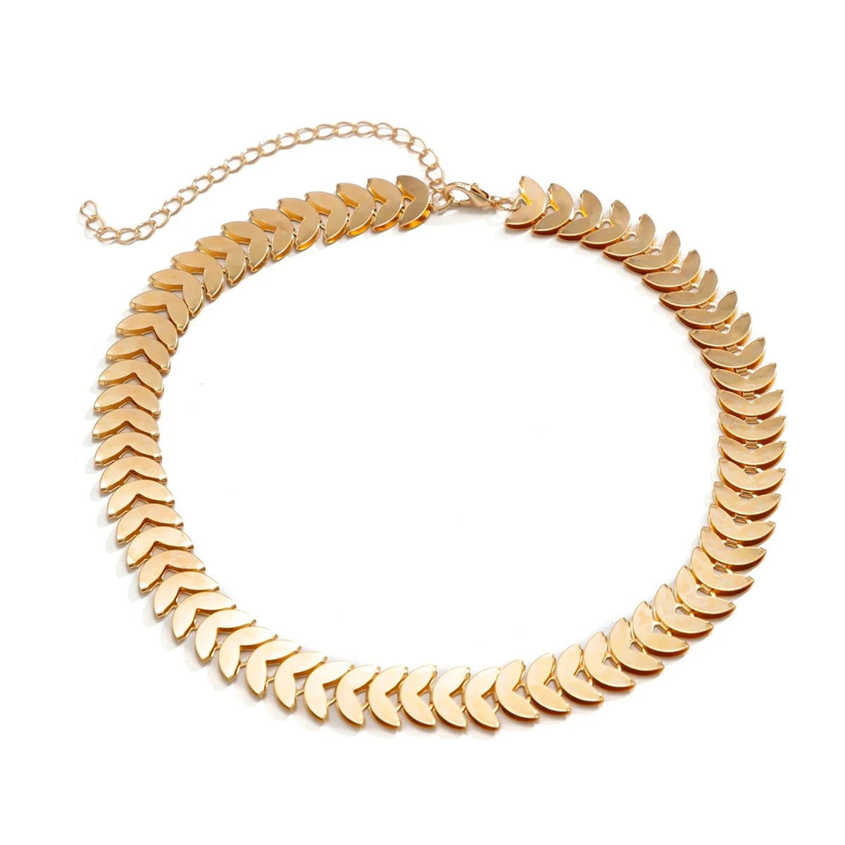 Gargantilha Folhas Folheada a Ouro 18k