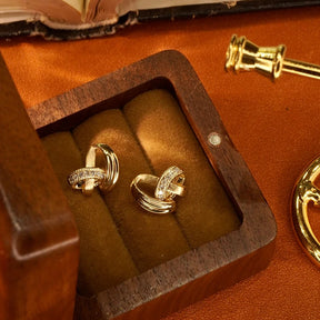 Brinco Aurea em Ouro 18k Com Diamantes