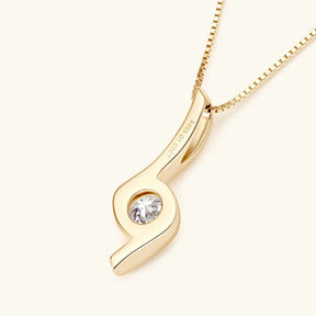 Colar Reali em Prata Banhando a Ouro 18k com Moissanite