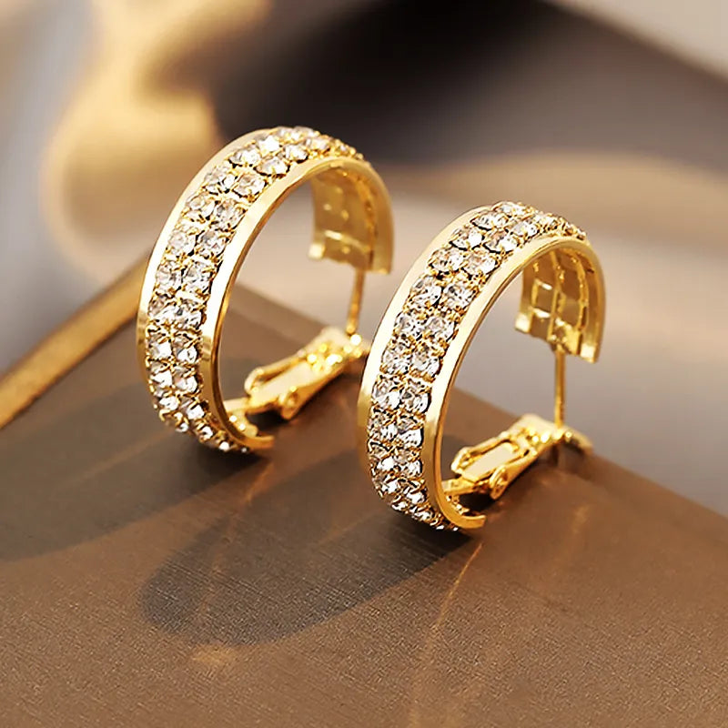 Brincos de Argola com Zircônias