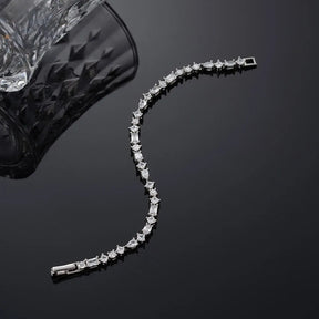 Pulseira Riviera em Prata Banhada a Ouro 18K
