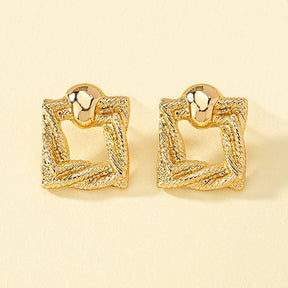 Brinco Square Banhado a Ouro 18k