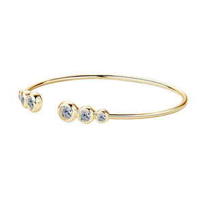 Pulseira Moissanite em Prata Banhada a Ouro 18k