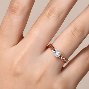 Anel Solitário Dream em Ouro 18k com Moissanite